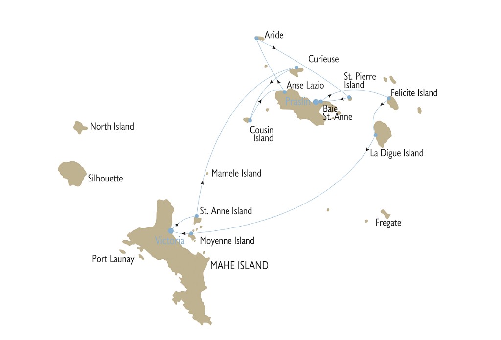 seychelles cruise map