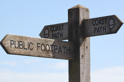 Budleigh Salterton Coast Path Sign