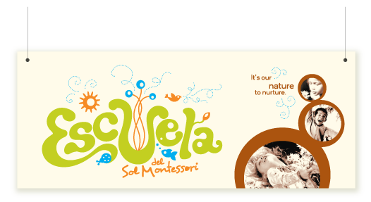 Escuela del Sol montessori school banner design 