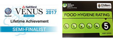Venus awards, Member of TVCC, 5 start hygiene rating logos