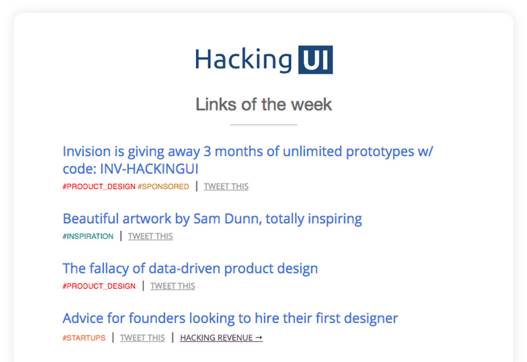 Hacking UI Newsletter