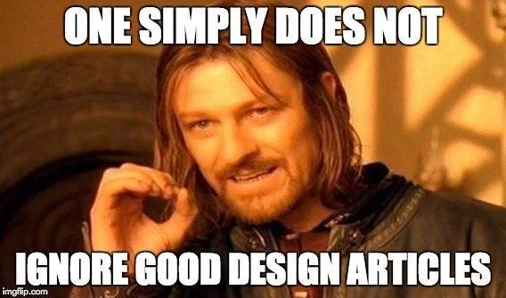 Design articles meme