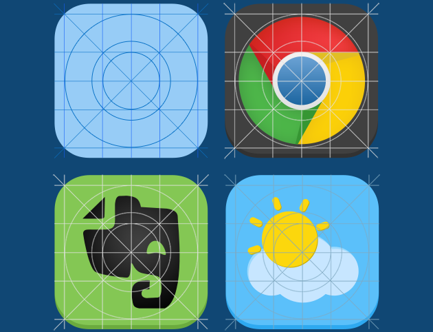 Icon Guider PSD for iOS7