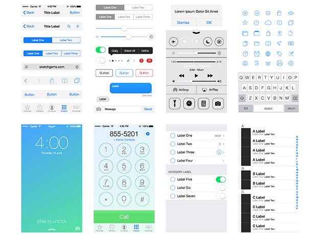 Vector Only UI Kit for iOS