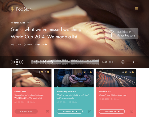 One Page Podcast UI Kit