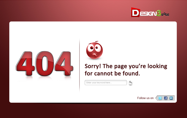 Red Gloss 404 Page.