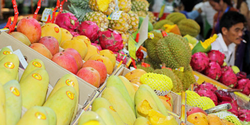 Sanya, tropical fruit, mango, durian, cashew apple