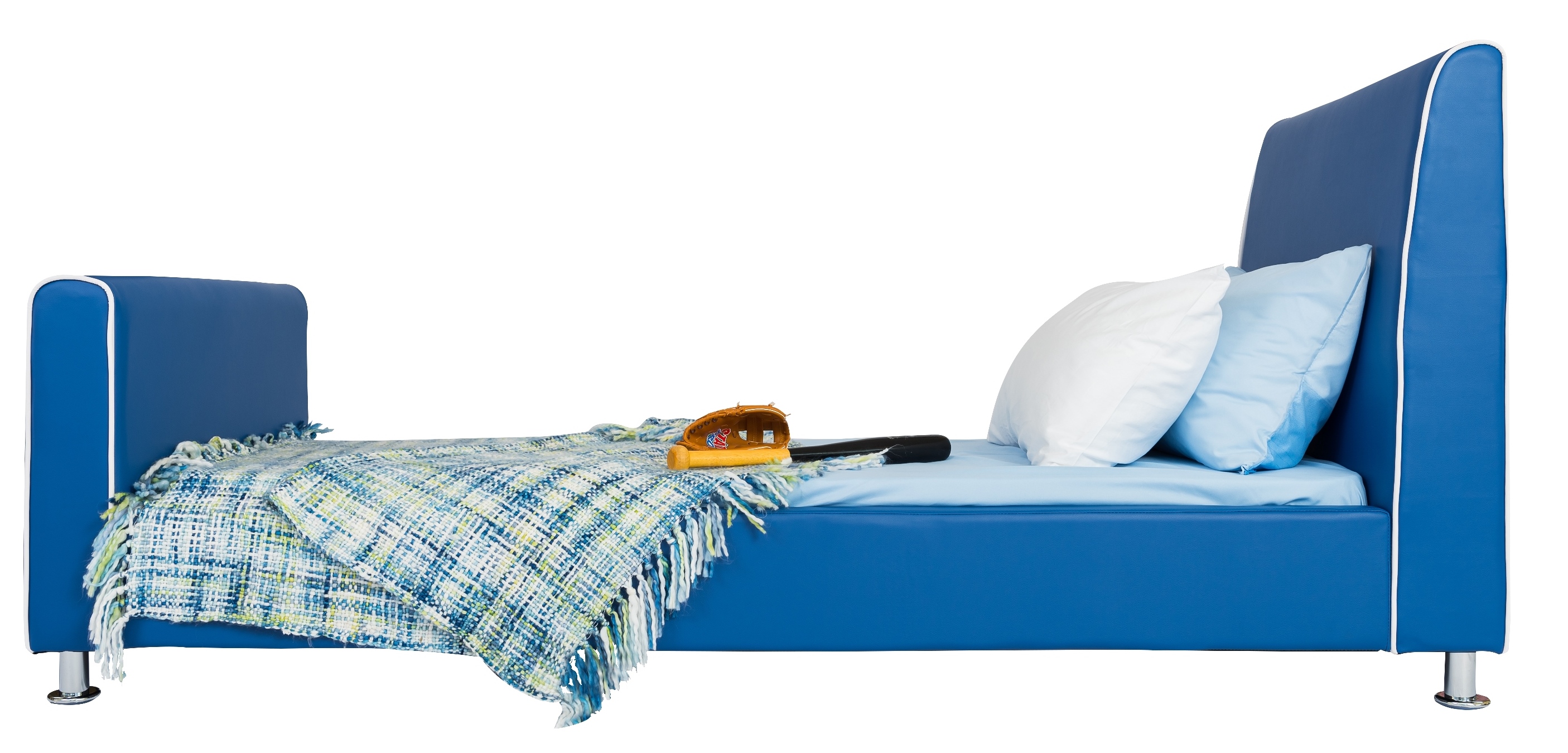 מיטת ילדים מעוצבת דגם נסיך בצבע כחול רויאל