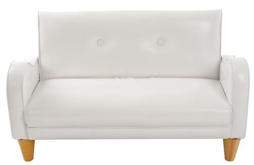 כורסא לילדים דגם רטרו זוגי גודל בינוני – מושב זוגי-  צבע לבן