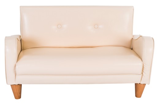 כורסא לילדים דגם רטרו זוגי גודל בינוני – מושב זוגי-  צבע שמנת