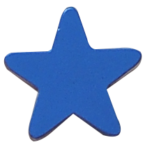 ידית עץ צורה של  כוכב בצבע  כחול לארון ילדים