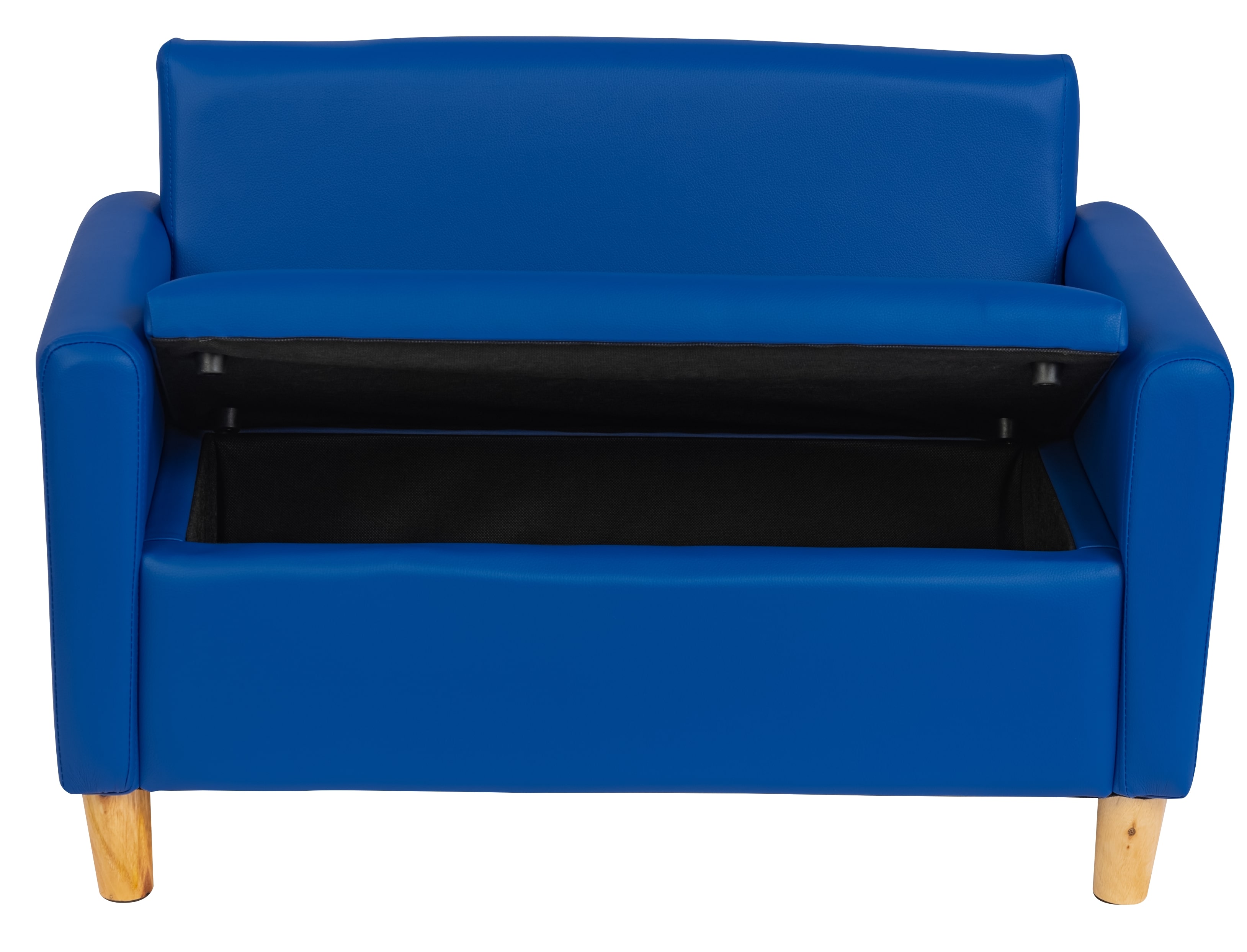 ספה עם ארגז אחסון בצבע כחול לחדר ילדים