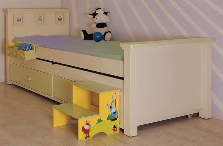 שרפרף לחדר ילדים, דגם צהוב פיסטוק - דמות פרה או חמור