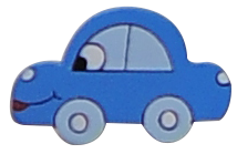 ידית עץ צורה של  מכונית בצבע  כחול תכלת לארון ילדים