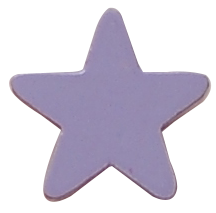 ידית עץ צורה של  כוכב בצבע  סגול לארון ילדים