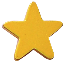 ידית עץ צורה של  כוכב בצבע  לימון לארון ילדים