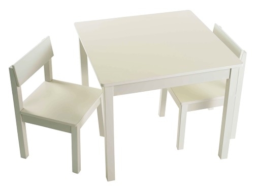 שולחן וכסאות לילדים - דגם חלק – צבע שמנת -  קוקולה.   6 צבעים לבחירה: שמנת, לבן, ורוד, לילך, פיסטוק, תכלת. מחיר הסט כולל שולחן ושני כסאות. ניתן להוסיף פלטת פרספקס להגנה על פלטת השולחן בעלות של 69 ש